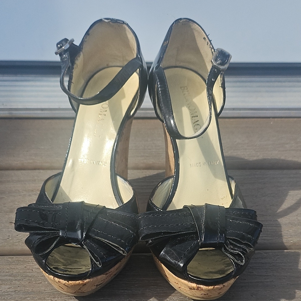 Elegant Black Peep-Toe Heels